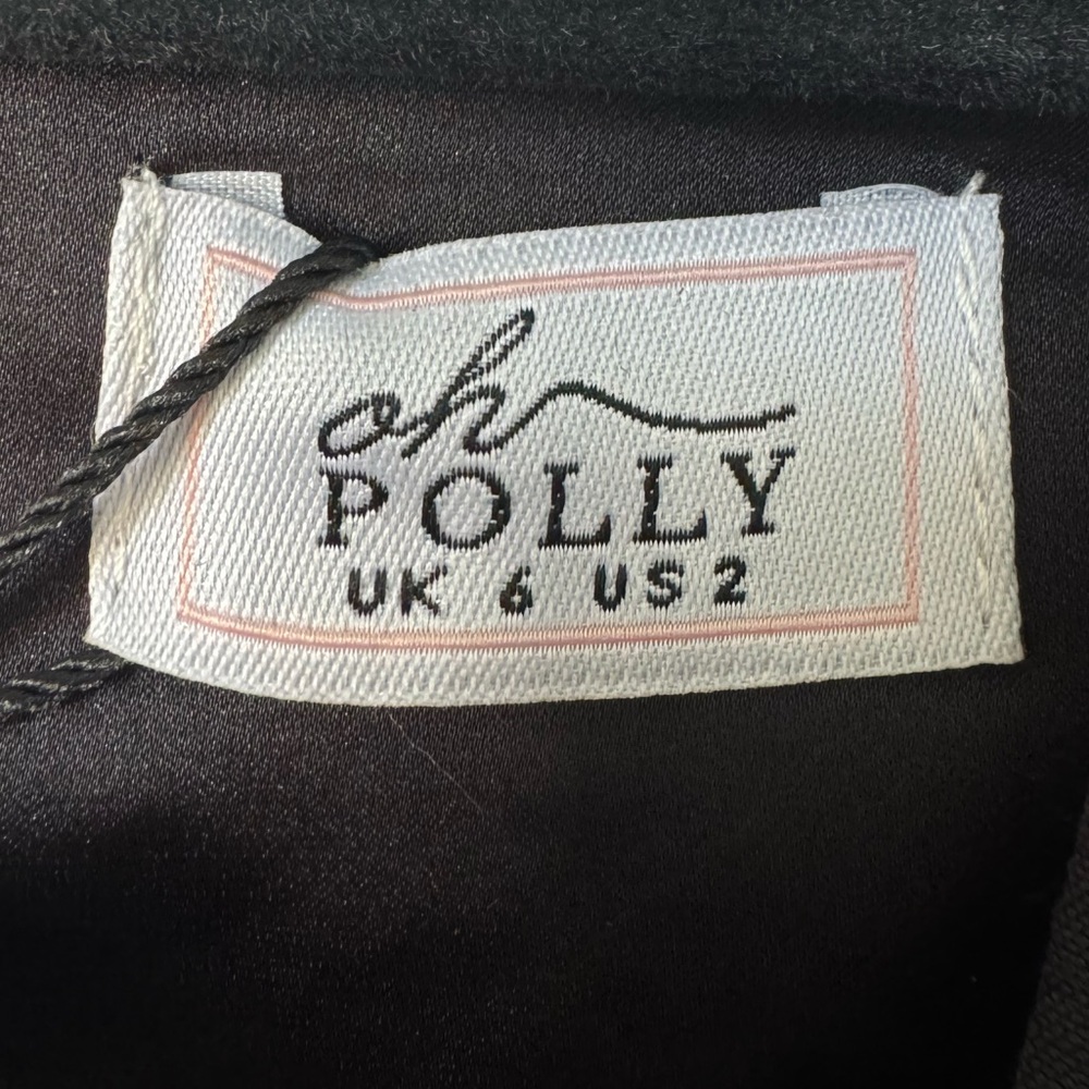 Oh Polly Fiorella Long-Sleeve Pleated Mini Dress in Black - Size 2 - Picture 15 of 15